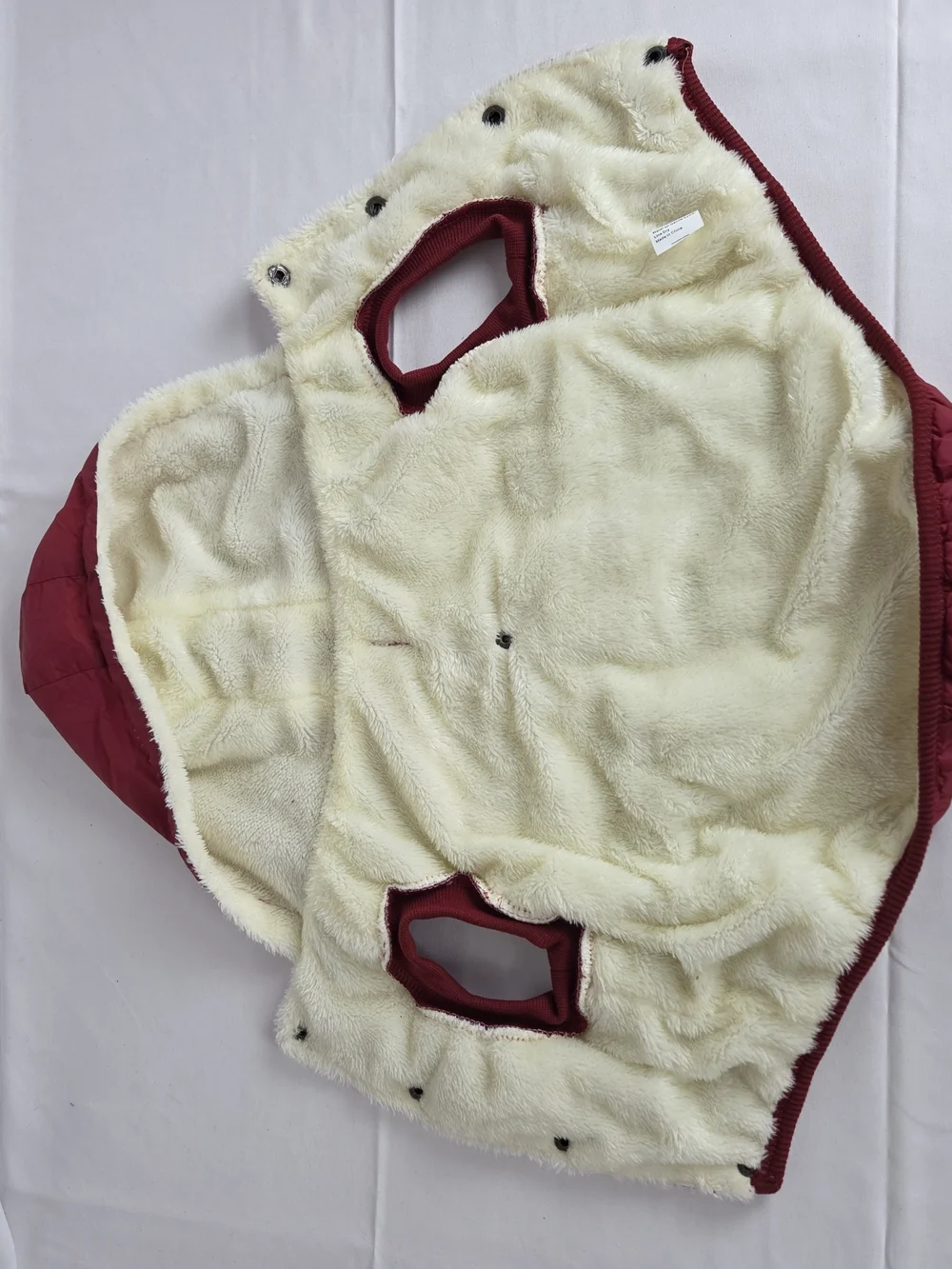 Dog Raincoat Large..Red Quilted Dog Puffer Jacket with Hood - Brand: